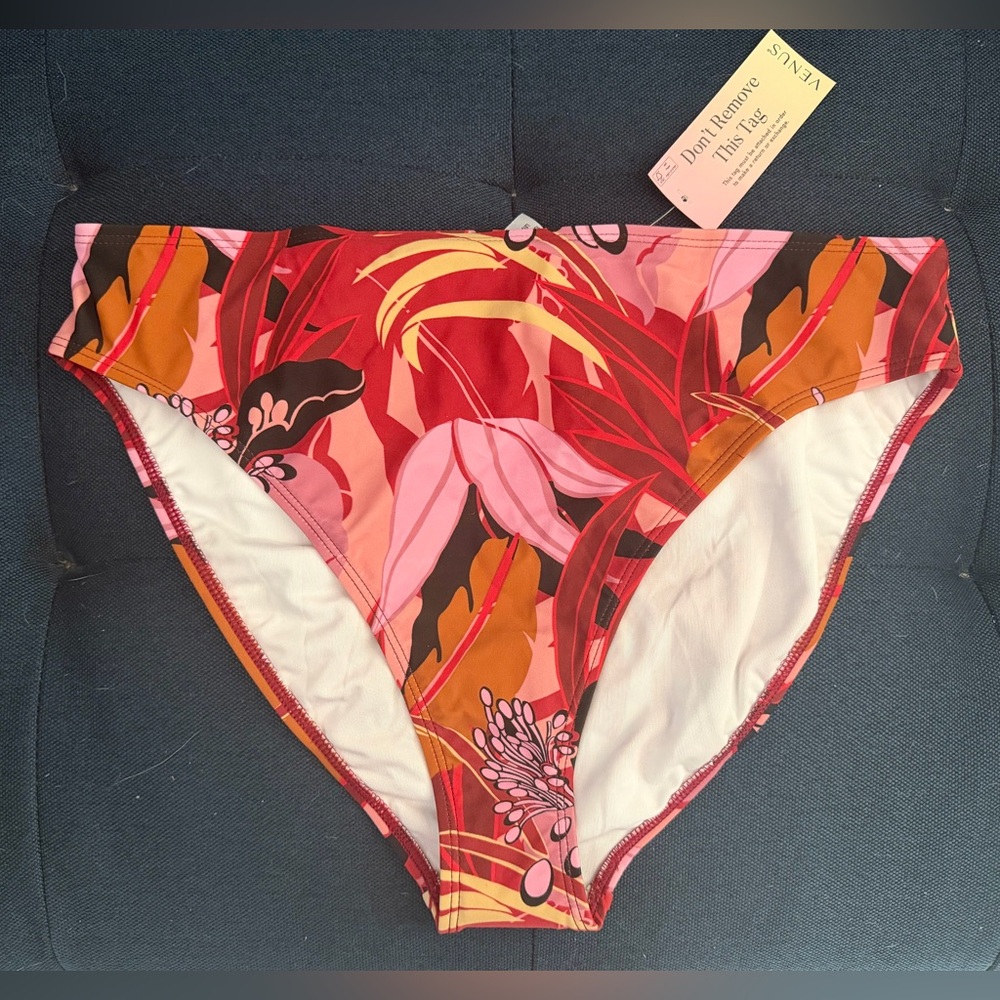 NWT VENUS Multicolor Flower Print Bikini Bottom, size 12